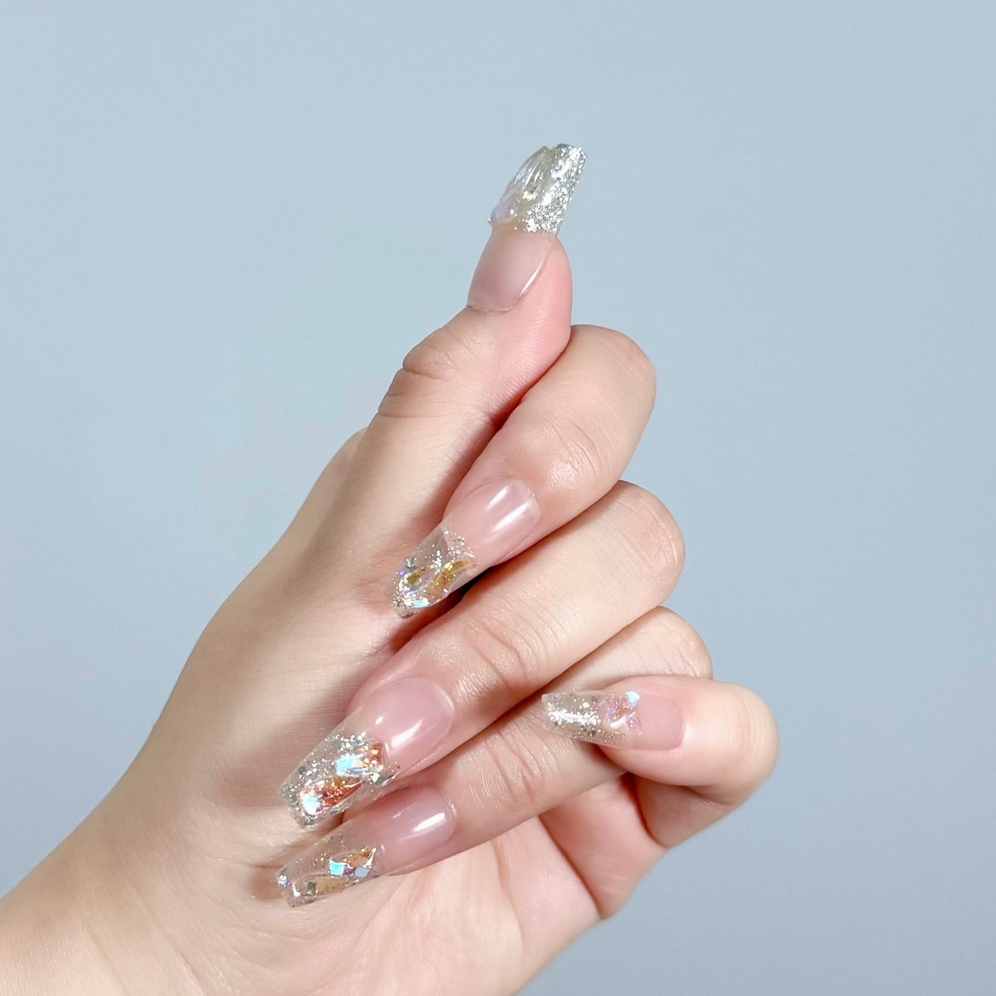 Shining Stars press-on nail, fist posture
