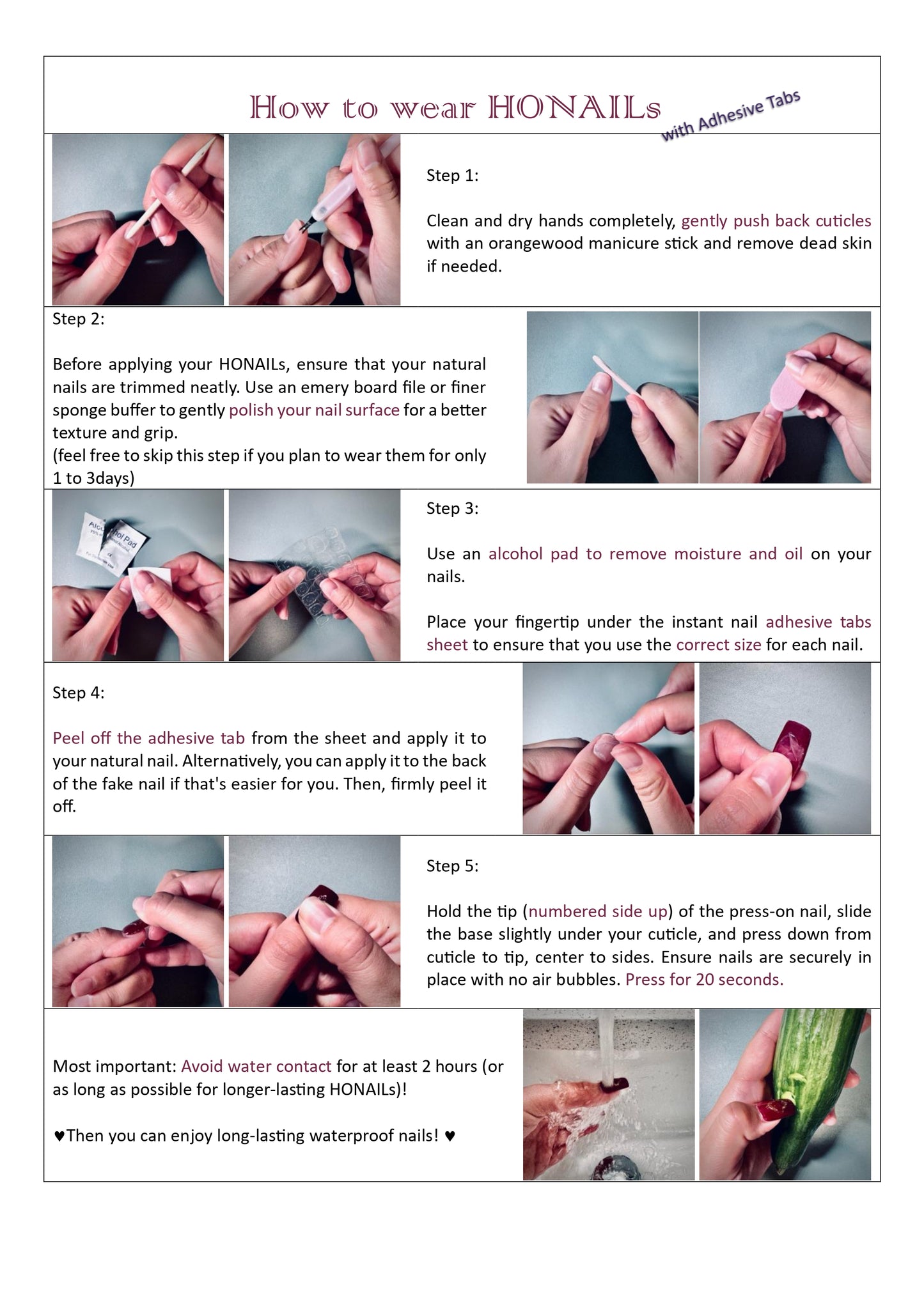 Long-lasting Adhesive Tabs for press-on nail(8 sheets, 192 tabs)